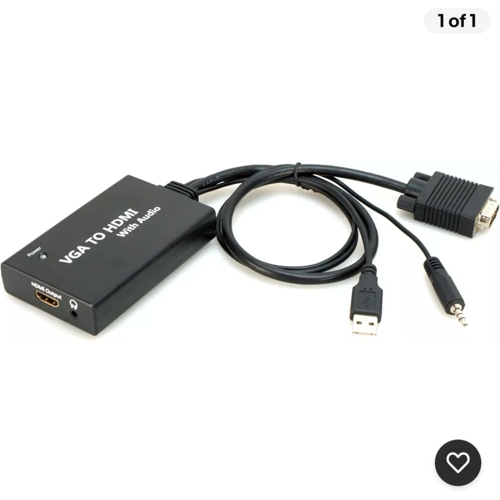 BYTECC HM-CV030 VGA Audio - HDMI Converter USB power video audio adapter Black 8